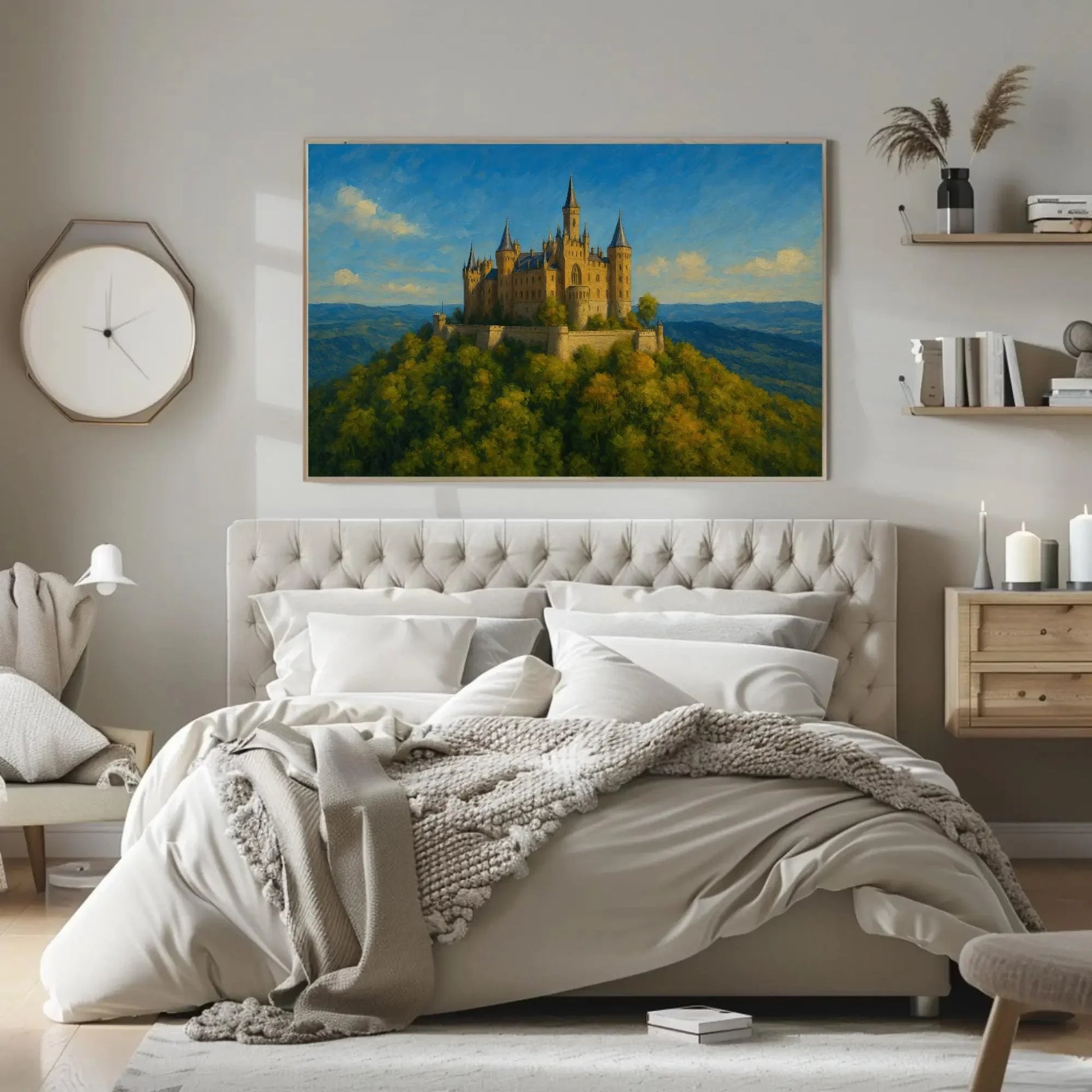 Hohenzollern Castle Germany Canvas Print Majestic Hilltop Fortress Wall Art for Fantasy and European Architecture Decor Wall Art – Canvas Print