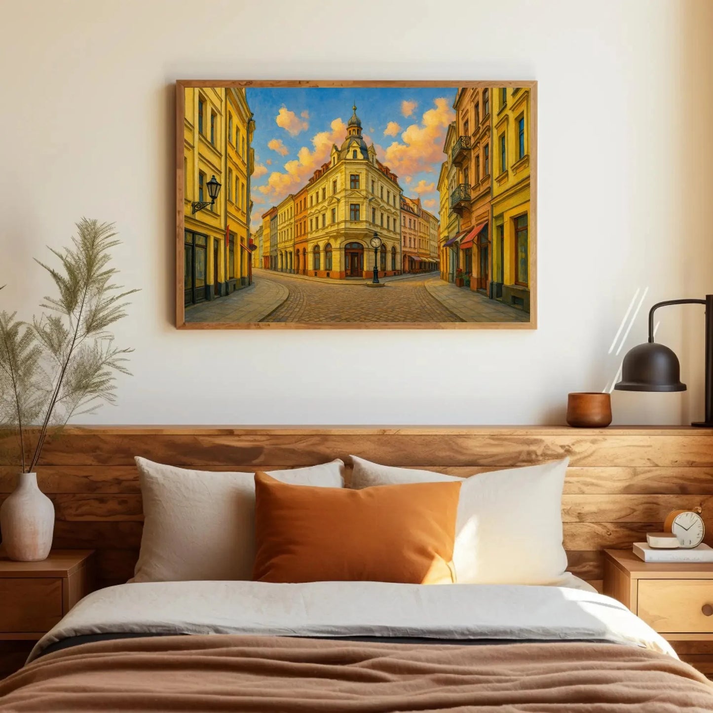 Kraków Poland Old Town Street Canvas Wall Art – Historic Ulica Kanonicza Painting with Classic European Architecture for Travel Decor Wall Art – Canvas Print