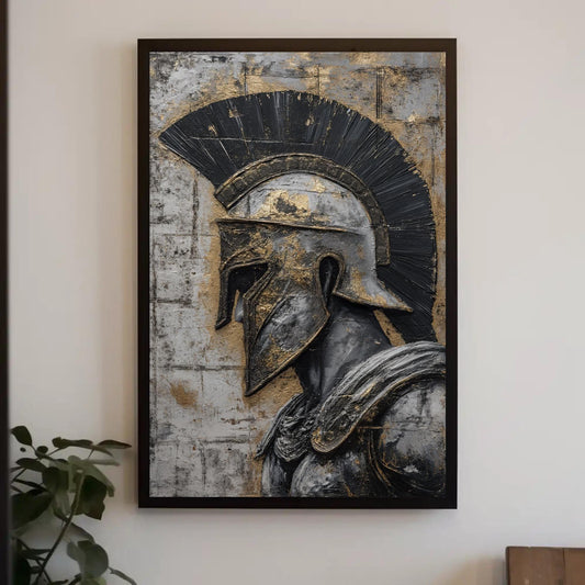 Spartan warrior Canvas Print, Abstract Wall Art, Game Room Decor, Man Cave Wall Art, Motivational Decor, Gym Wall Decor, Ready To Hang Wall Art – Canvas Print