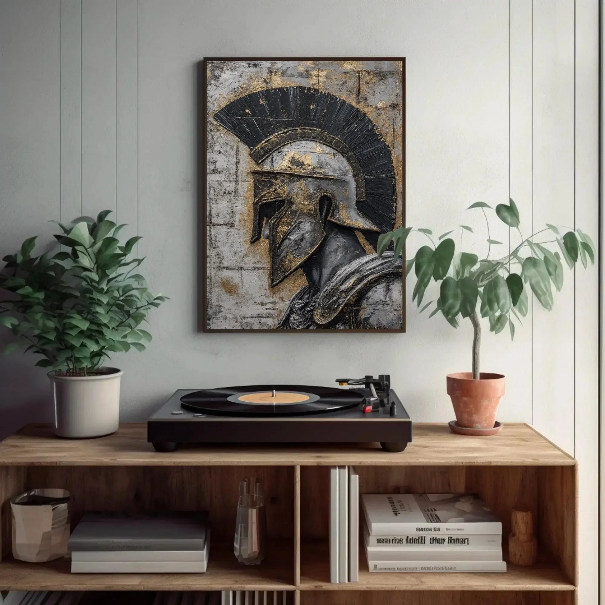 Spartan warrior Canvas Print, Abstract Wall Art, Game Room Decor, Man Cave Wall Art, Motivational Decor, Gym Wall Decor, Ready To Hang Wall Art – Canvas Print