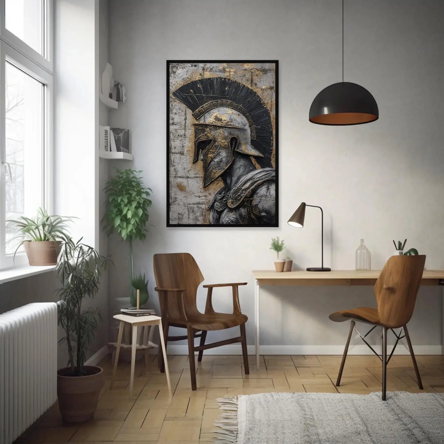 Spartan warrior Canvas Print, Abstract Wall Art, Game Room Decor, Man Cave Wall Art, Motivational Decor, Gym Wall Decor, Ready To Hang Wall Art – Canvas Print