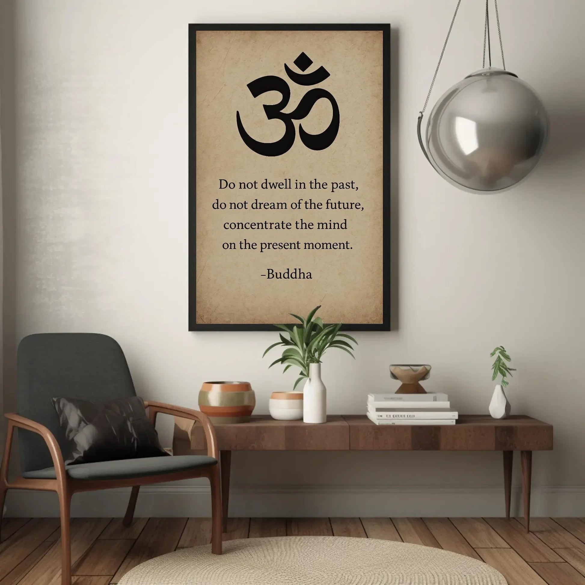 Positive Buddha Life Quote Canvas Print, Extra Large Hindu-Inspired Wall Art, Motivational Yoga Decor Meditation Room, Bedroom, or Studio Wall Art – Canvas Print