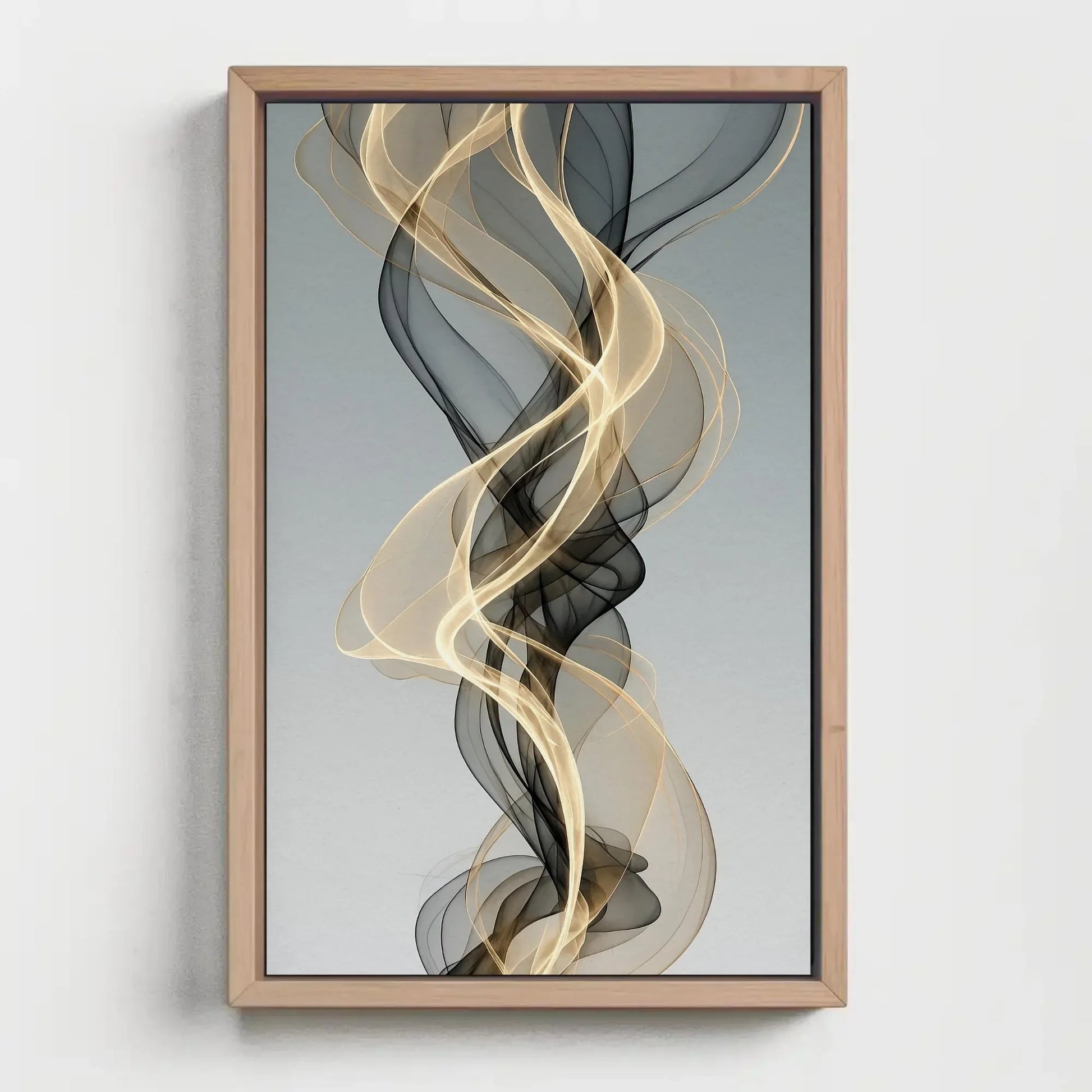 Nordic Abstract Ribbon Canvas Print, Extra Large Modern Wall Art, Minimalist Flowing Line Painting for Living Room, Bedroom, or Office Decor Wall Art – Canvas Print