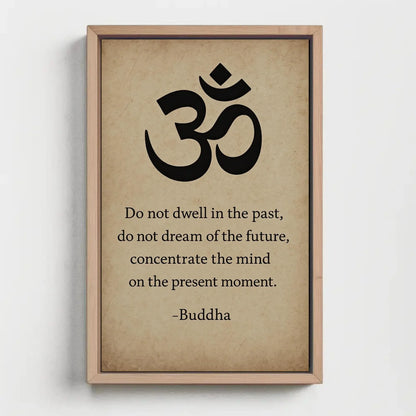 Positive Buddha Life Quote Canvas Print, Extra Large Hindu-Inspired Wall Art, Motivational Yoga Decor Meditation Room, Bedroom, or Studio Wall Art – Canvas Print