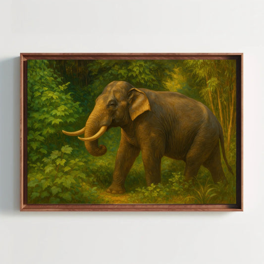 Indian Elephant Forest Scene