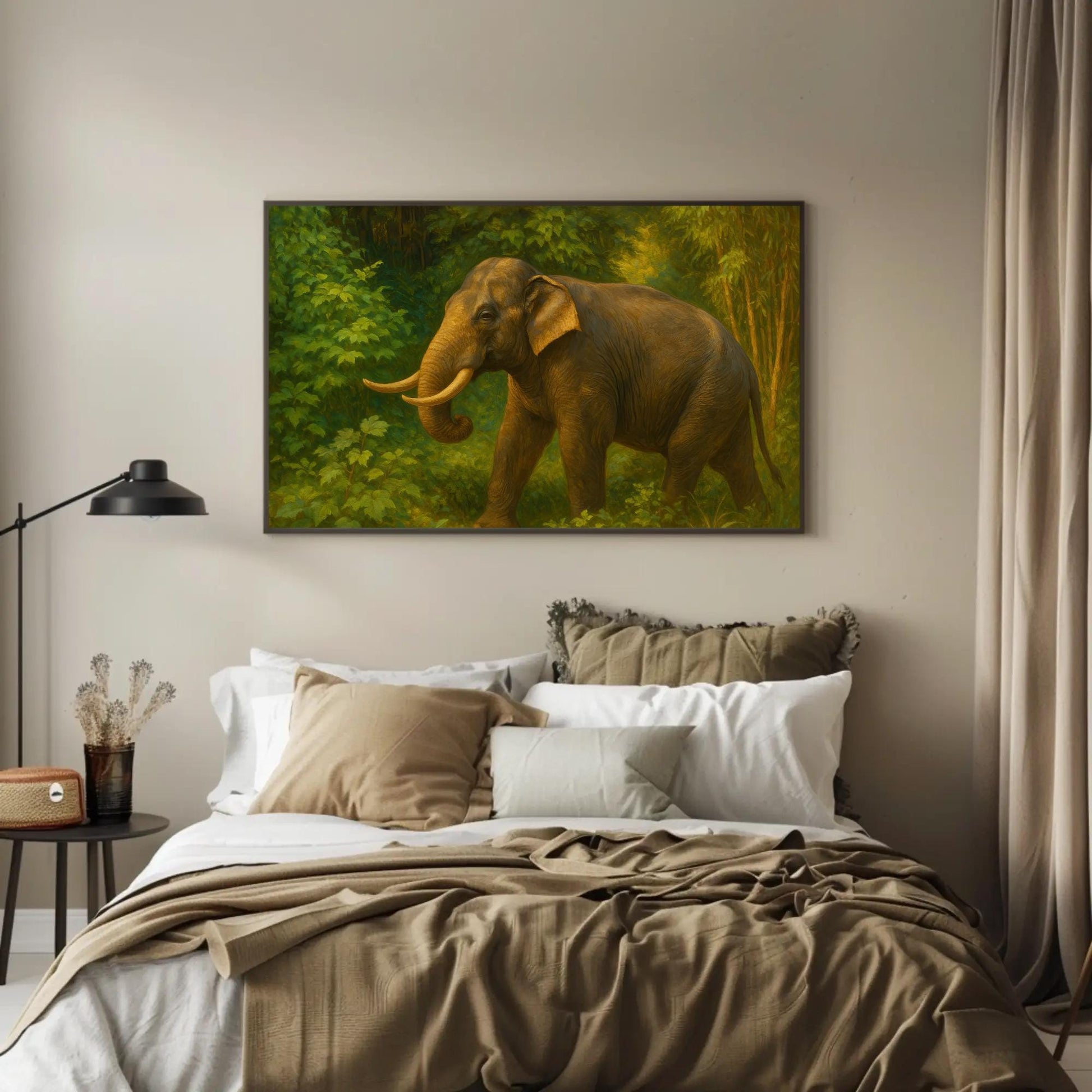 Indian Elephant Forest Scene