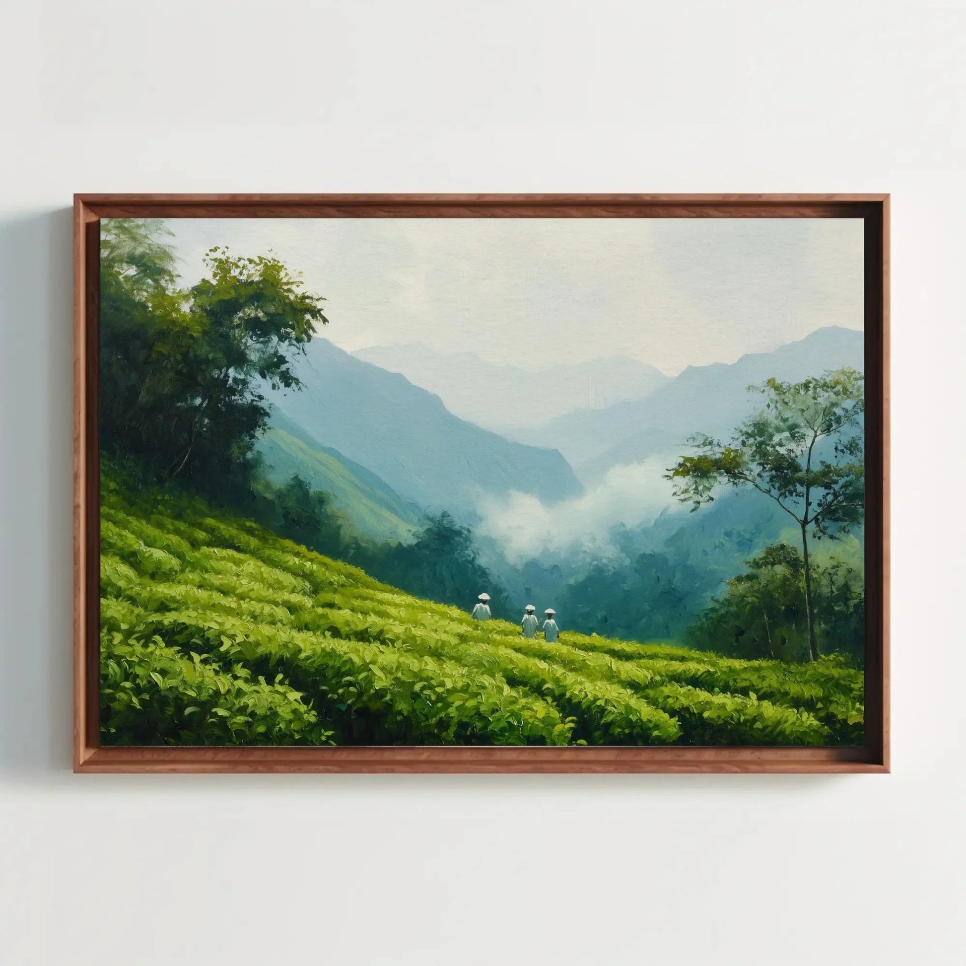 Lush Green Tea Plantations Canvas Print | Tropical Green Wall Art | Scenic Nature Decor for Living Room or Bedroom | Ready to Hang Wall Art – Canvas Print