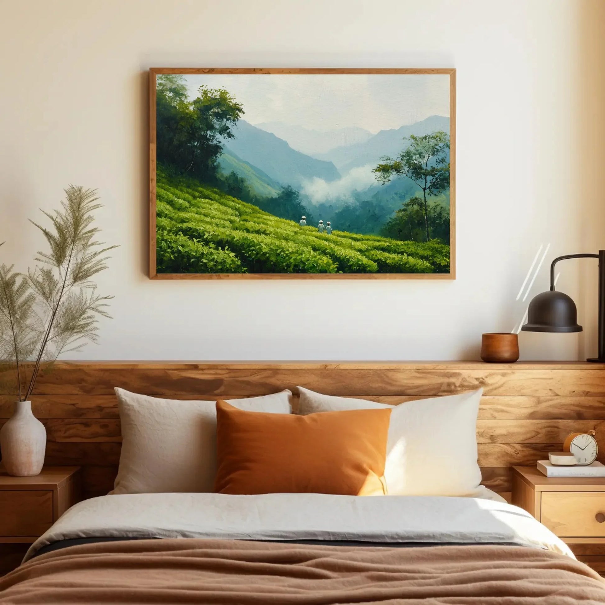 Lush Green Tea Plantations Canvas Print | Tropical Green Wall Art | Scenic Nature Decor for Living Room or Bedroom | Ready to Hang Wall Art – Canvas Print