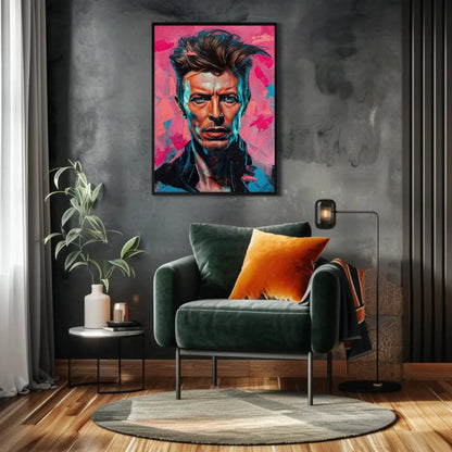 David Bowie portrait Canvas Print, David Bowie Painting, David Bowie Canvas Wall Art, David Bowie Wall Art, Ready to Hang Wall Art – Canvas Print