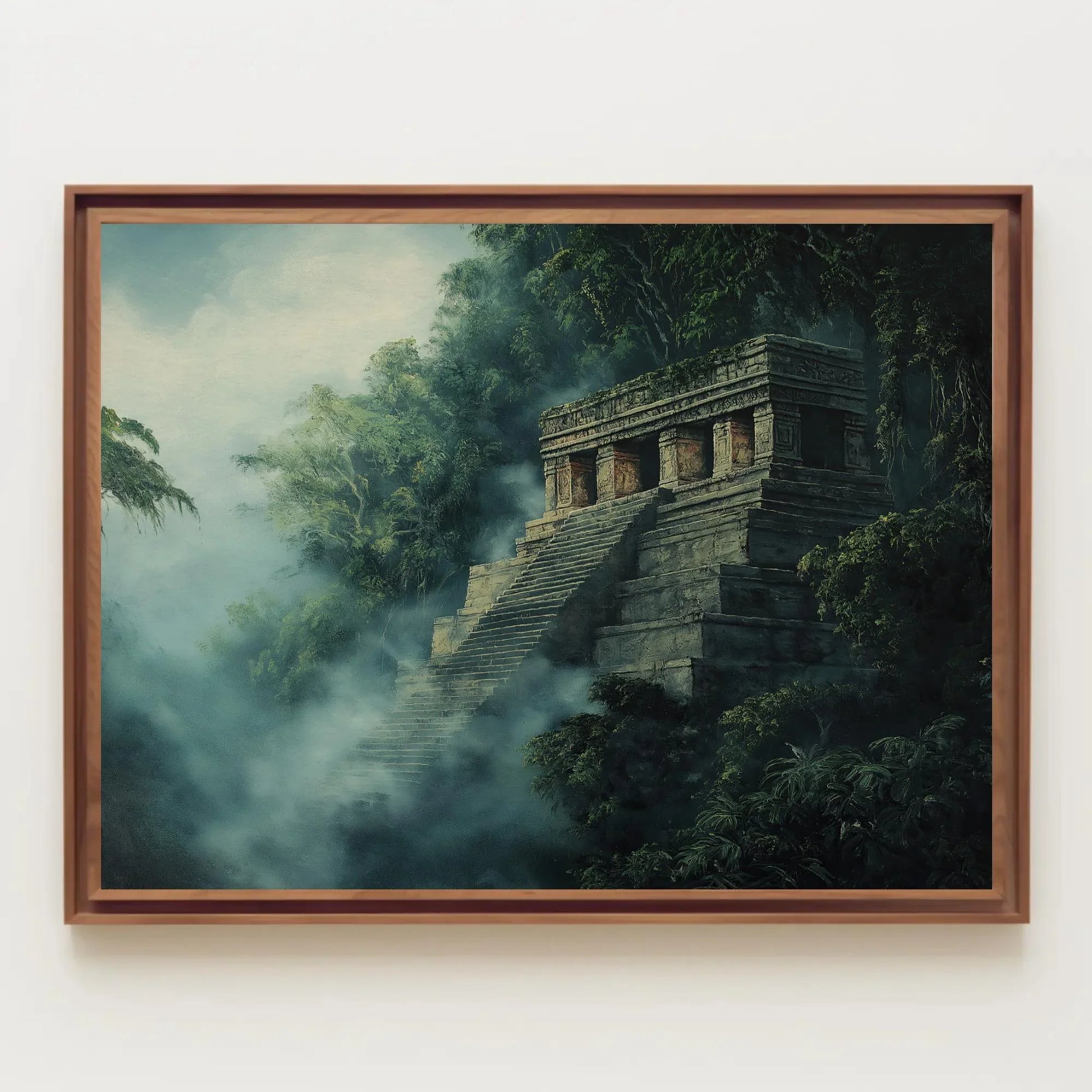 Jungle Ruins of Palenque Canvas Print | Ancient Mayan Wall Art | Mexican Jungle Landscape | Historic Palenque Decor | Ready to Hang Wall Art – Canvas Print