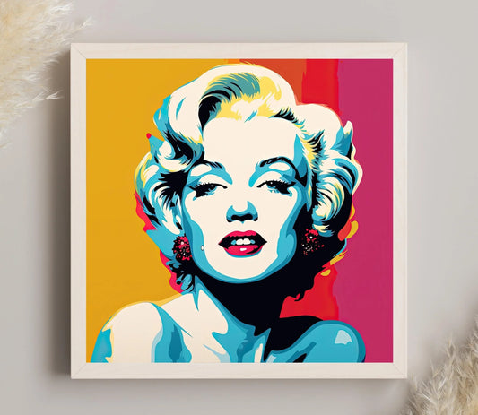 Marilyn Monroe Pop Art Canvas, Marilyn Monroe Framed Print, Marilyn Monroe Wall Art, Marilyn Monroe Poster, Ready to Hang, Home Decor Wall Art – Canvas Print