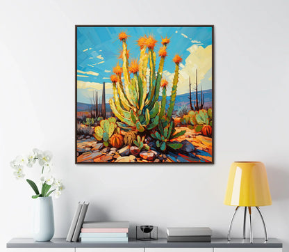 Saguaro Cactus Century Plant Art | Desert Plant Wall Decor | Botanical Art | Desert Wall Art | Living Room Decor Wall Art – Canvas Print