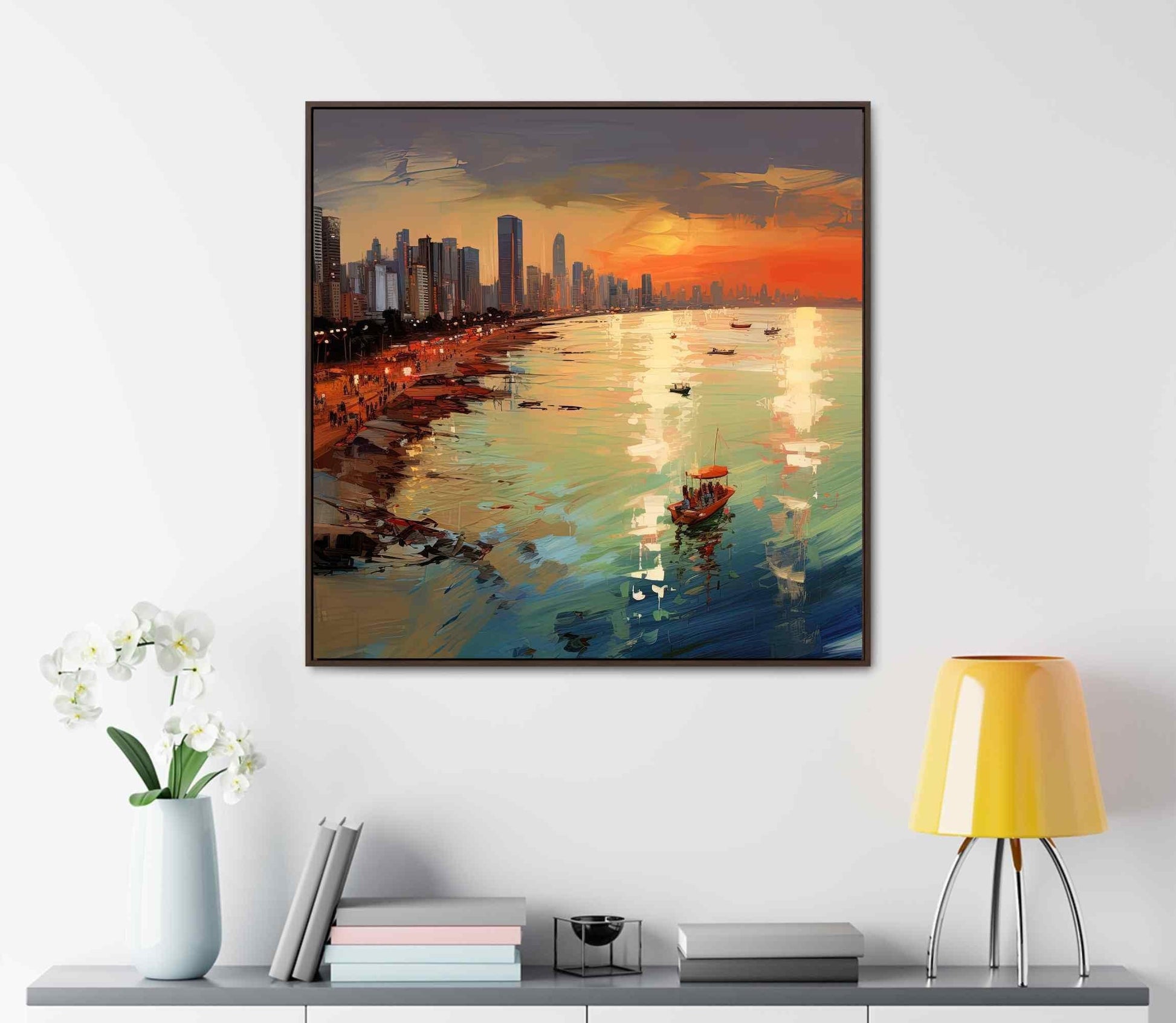 Mumbai Juhu Beach Framed Print, Mumbai Wall Art, India Wall Art, Mumbai Wall Art, Mumbai Poster, Ready to Hang, Home Decor Wall Art – Canvas Print