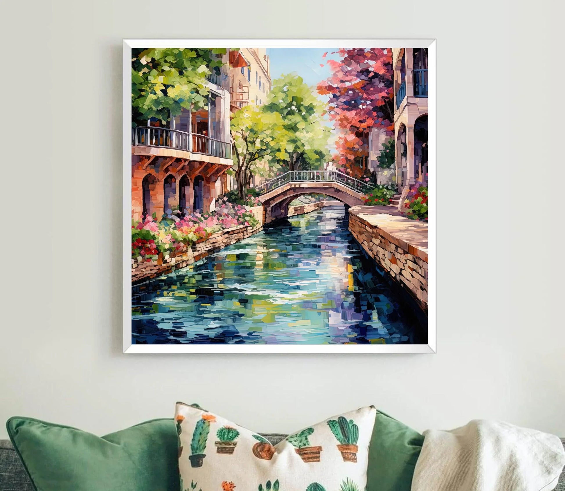 San Antonio Texas Art Print, San Antonio Art, San Antonio Poster, San Antonio Painting, San Antonio Print Wall Art – Canvas Print