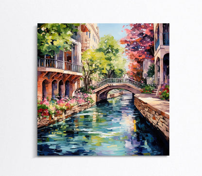 San Antonio Texas Art Print, San Antonio Art, San Antonio Poster, San Antonio Painting, San Antonio Print Wall Art – Canvas Print