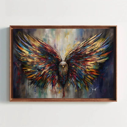 Eagle Wings Colorful Print, Eagle Wings, Wings, Eagle Wings, Abstract Wall Art, Eagle Wings Painting, Large Wall Decor, Ready To Hang Wall Art – Canvas Print