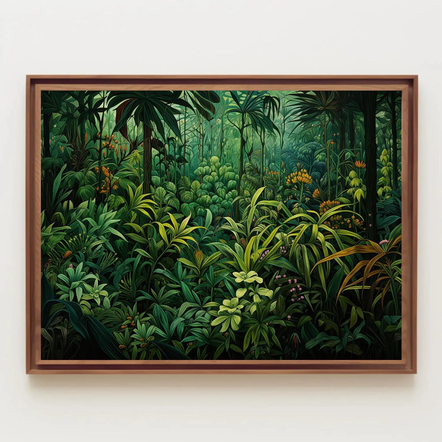 Tropical Jungle Canvas Wall Art - Green Forest and Nature Inspired Wall Decor - Ready to Hang Landscape Print for Home Decor Wall Art – Canvas Print