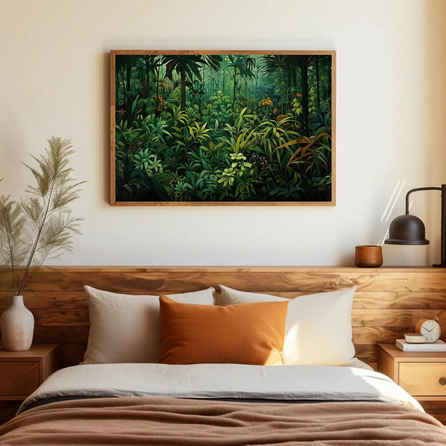 Tropical Jungle Canvas Wall Art - Green Forest and Nature Inspired Wall Decor - Ready to Hang Landscape Print for Home Decor Wall Art – Canvas Print