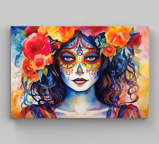 Mexican La Calavera Catrina Painting