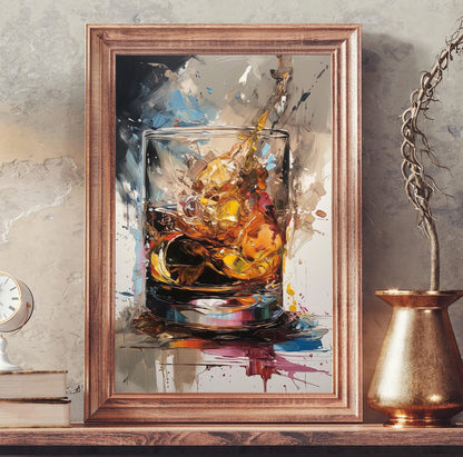 Whiskey Print - Home Bar Decor - Whiskey Art - Bar Wall Art - Whiskey Lover Gift - Whiskey Poster - Bar Sign - Whiskey Gift - Bar Decor Wall Art – Canvas Print