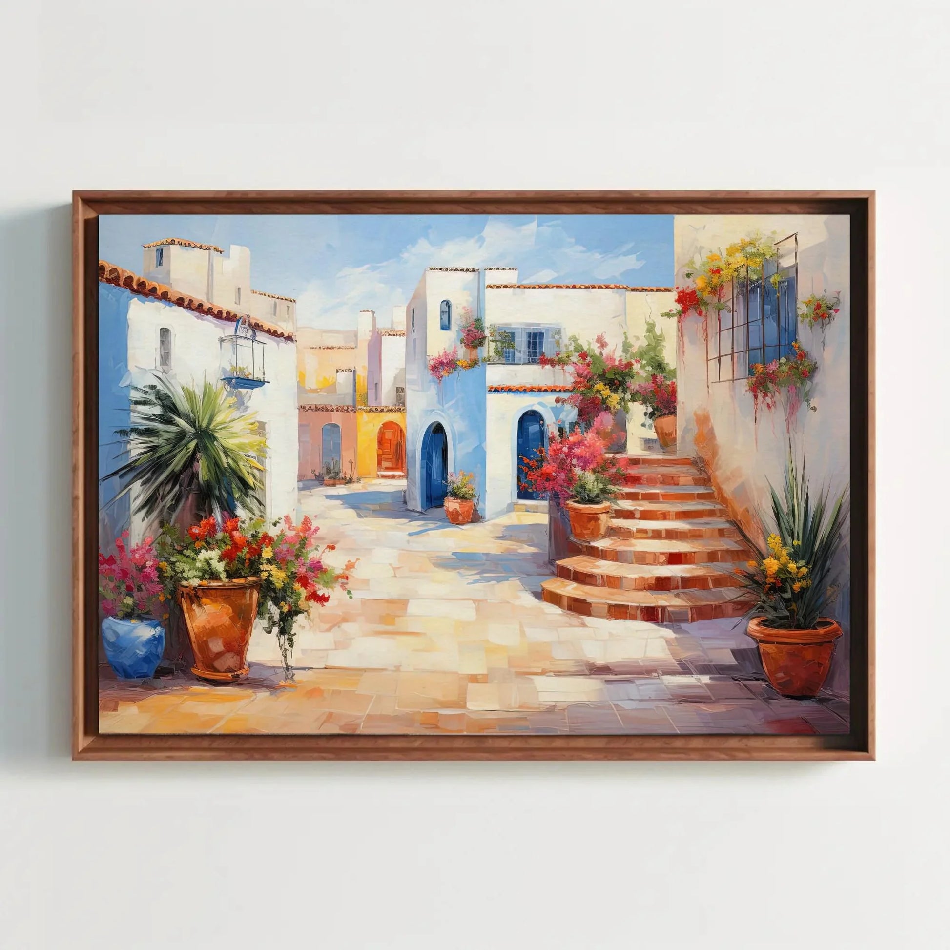 Hermosillo Mexican Beautiful Street Painting, Mexican Living Room Decor, Mexican Home Decor, Mexico Canvas Wall Art, Framed Print Wall Art – Canvas Print