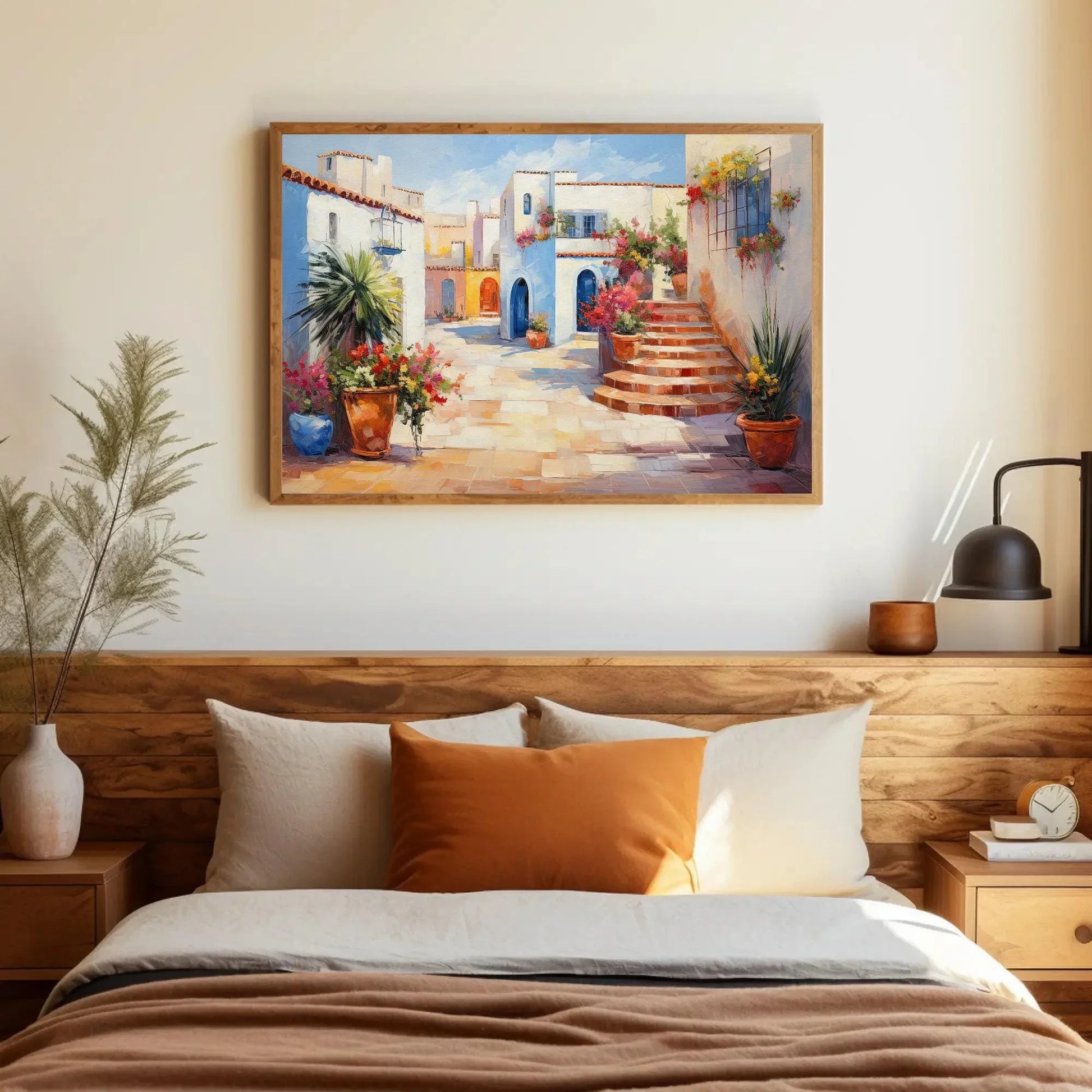 Hermosillo Mexican Beautiful Street Painting, Mexican Living Room Decor, Mexican Home Decor, Mexico Canvas Wall Art, Framed Print Wall Art – Canvas Print