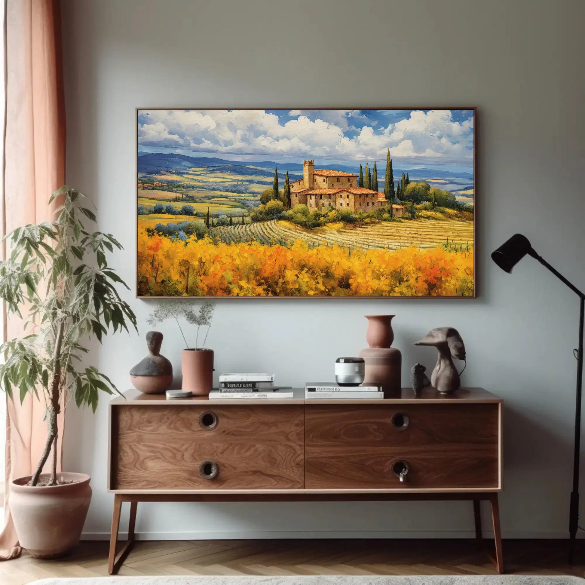 Tuscany Landscape Painting Canvas Print - Italian Wall Art Home Decor - Italy Canvas Wall Art - Framed Canvas Wall Art – Canvas Print