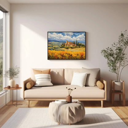 Tuscany Landscape Painting Canvas Print - Italian Wall Art Home Decor - Italy Canvas Wall Art - Framed Canvas Wall Art – Canvas Print
