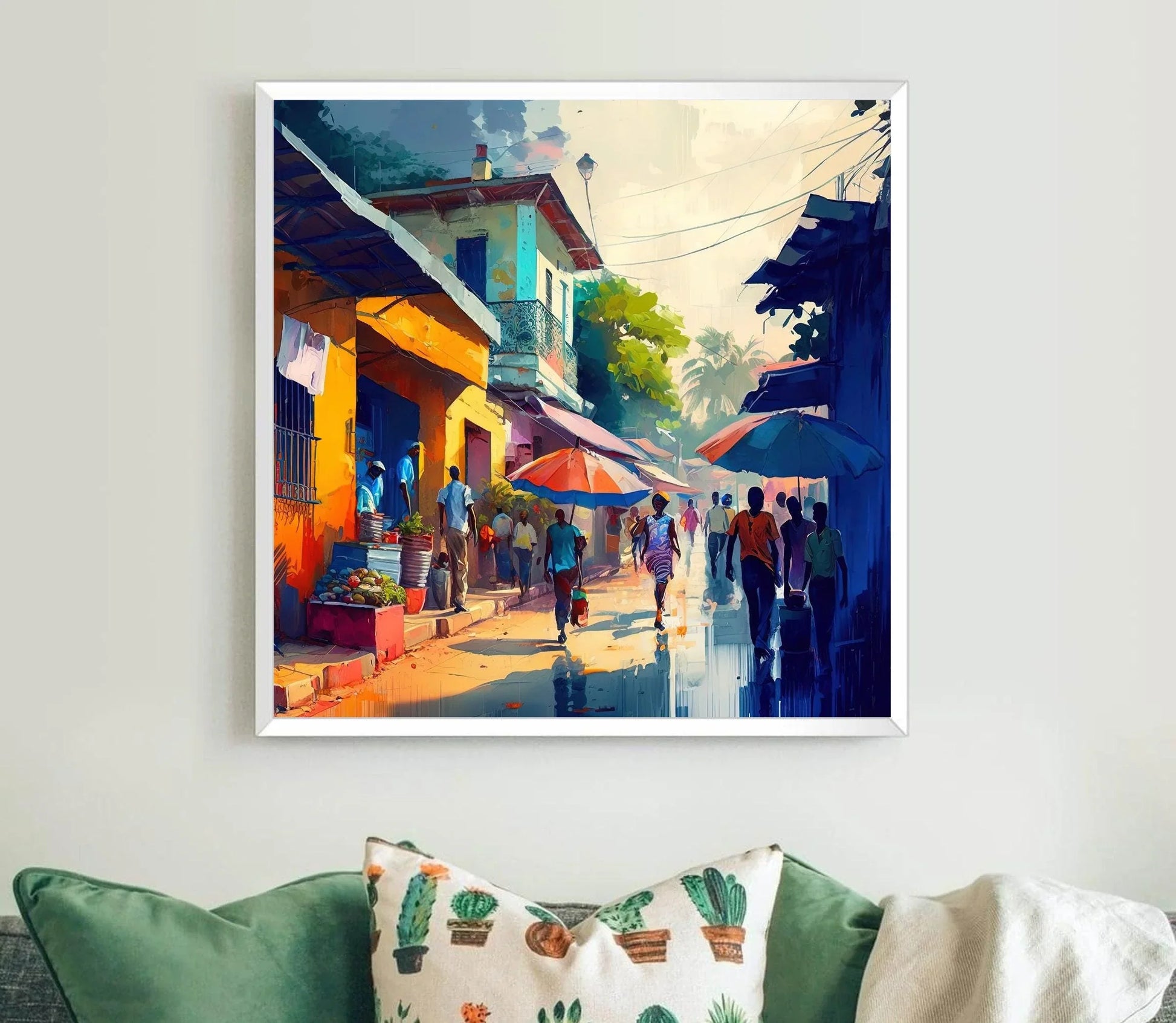 Haiti Street Art Print, Haitian Art, Haitian Oil Painting, Haitian Art Prints, Haitian Home Decor, Haitian Print, Wall Art Wall Art – Canvas Print