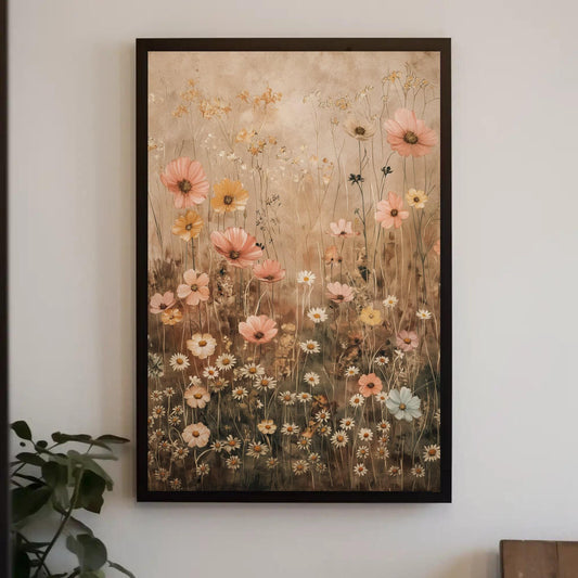 Wildflowers Pastels Canvas Print, Botanical Wall Art, Elegant Floral Decor for Nature Lovers, Premium Canvas Print for Serene Home Ambiance Wall Art – Canvas Print