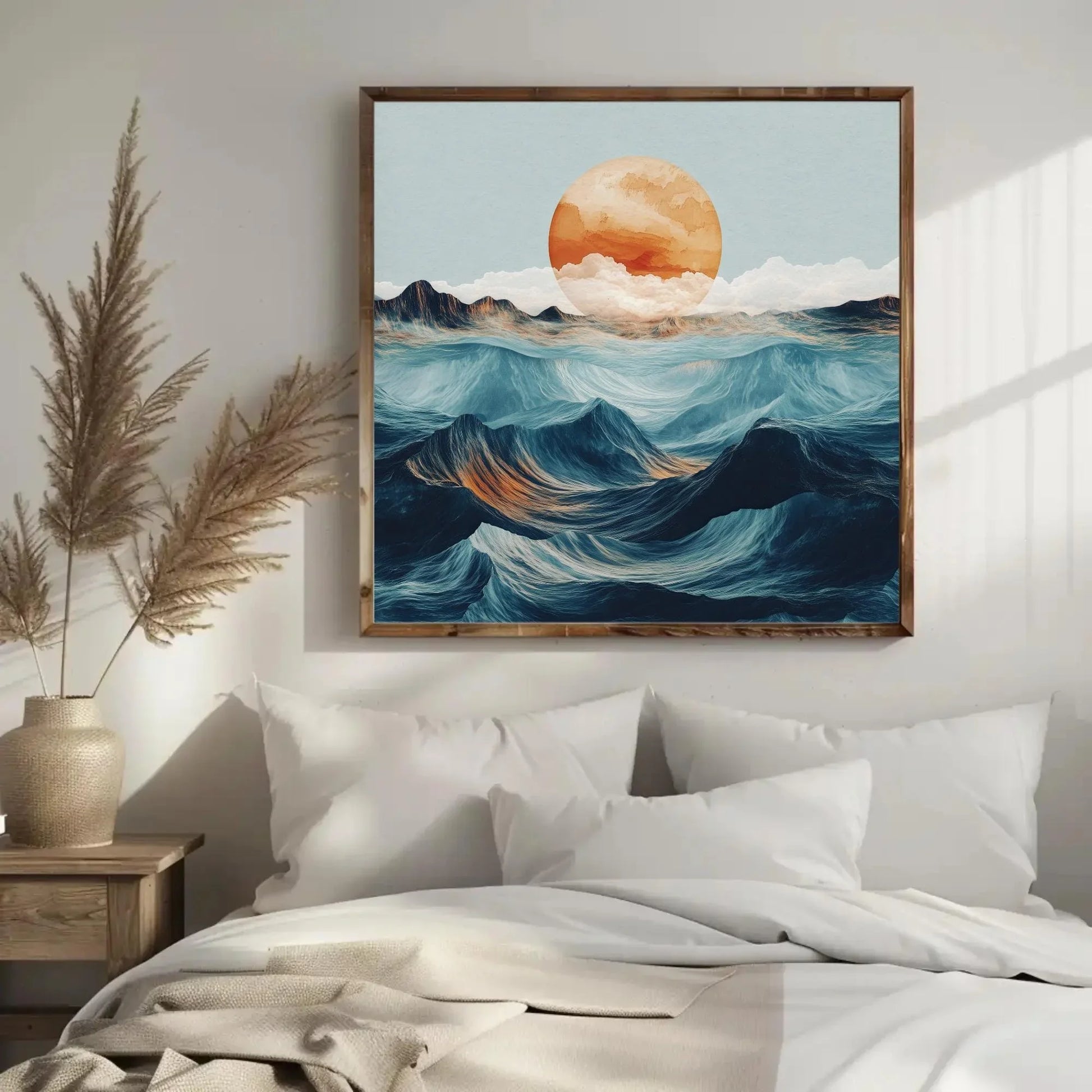 Ocean Nature Canvas Print - Serene Coastal Wall Art - Framed Beach and Ocean-Inspired Decor for Living Room or Bedroom, Ready to Hang Wall Art – Canvas Print