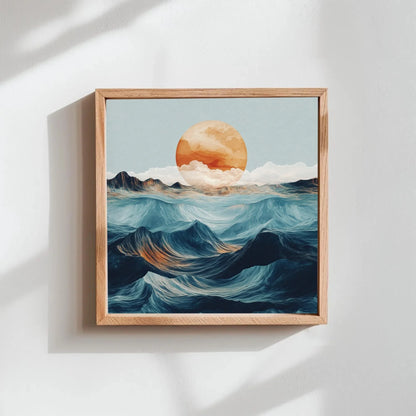 Ocean Nature Canvas Print - Serene Coastal Wall Art - Framed Beach and Ocean-Inspired Decor for Living Room or Bedroom, Ready to Hang Wall Art – Canvas Print