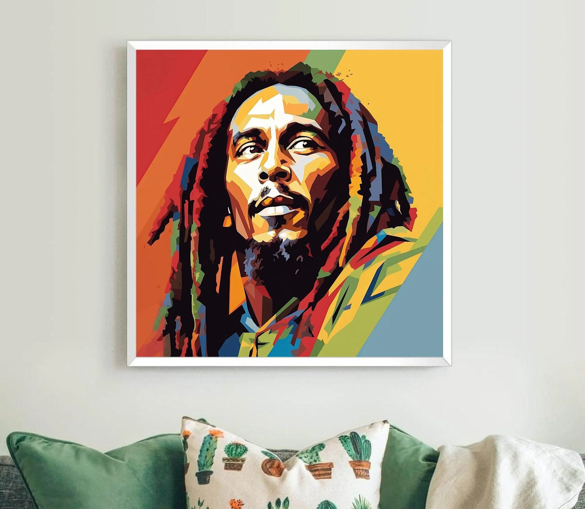 Bob Marley Pop Art Canvas, Bob Marley Framed Print, Bob Marley Wall Art, Bob Marley Poster, Modern Art, Ready to Hang, Home Decor Wall Art – Canvas Print