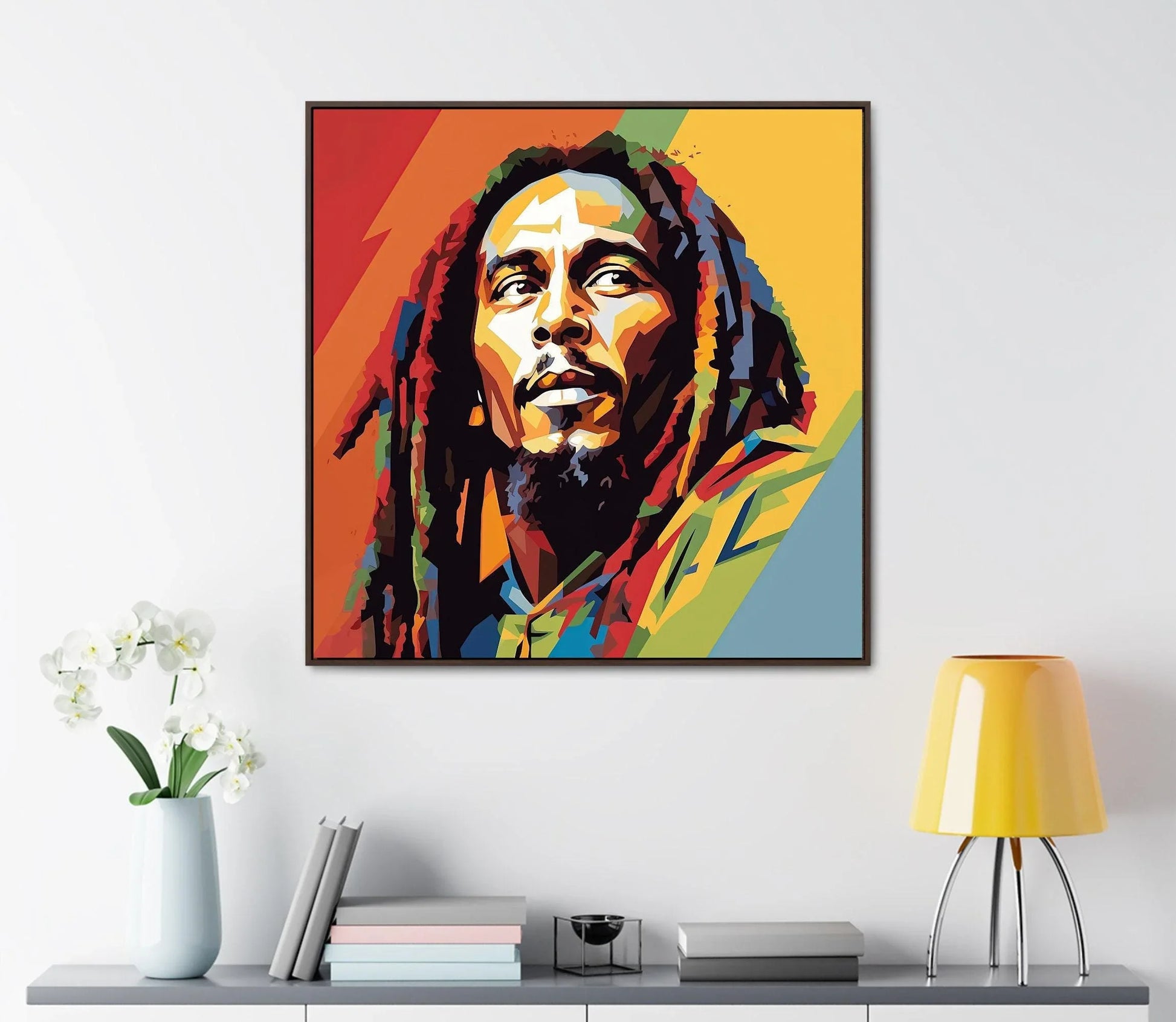 Bob Marley Pop Art Canvas, Bob Marley Framed Print, Bob Marley Wall Art, Bob Marley Poster, Modern Art, Ready to Hang, Home Decor Wall Art – Canvas Print