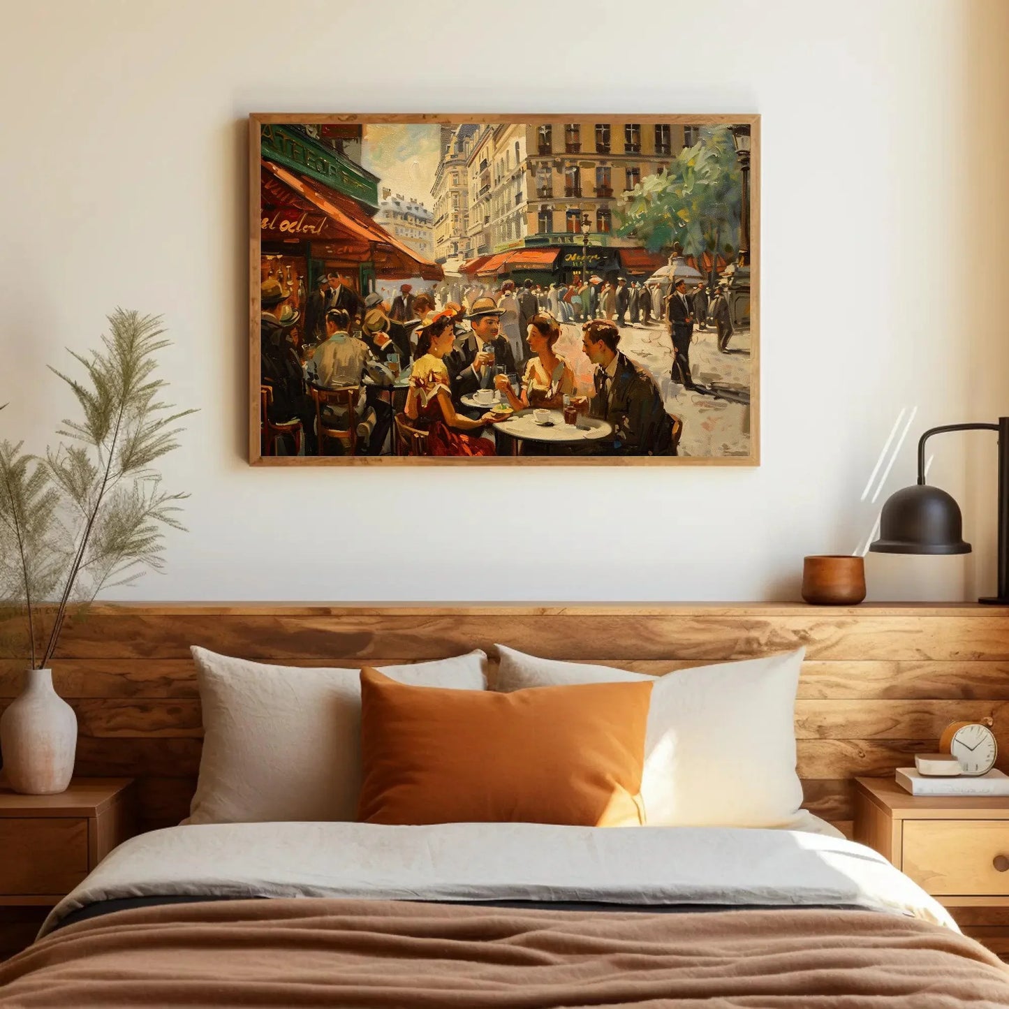 Cafe of Paris Print, Paris Framed Canvas Wall Art, Paris Painting, Street of Paris, France Wall Art, European Wall Decor, Ready To Hang Wall Art – Canvas Print