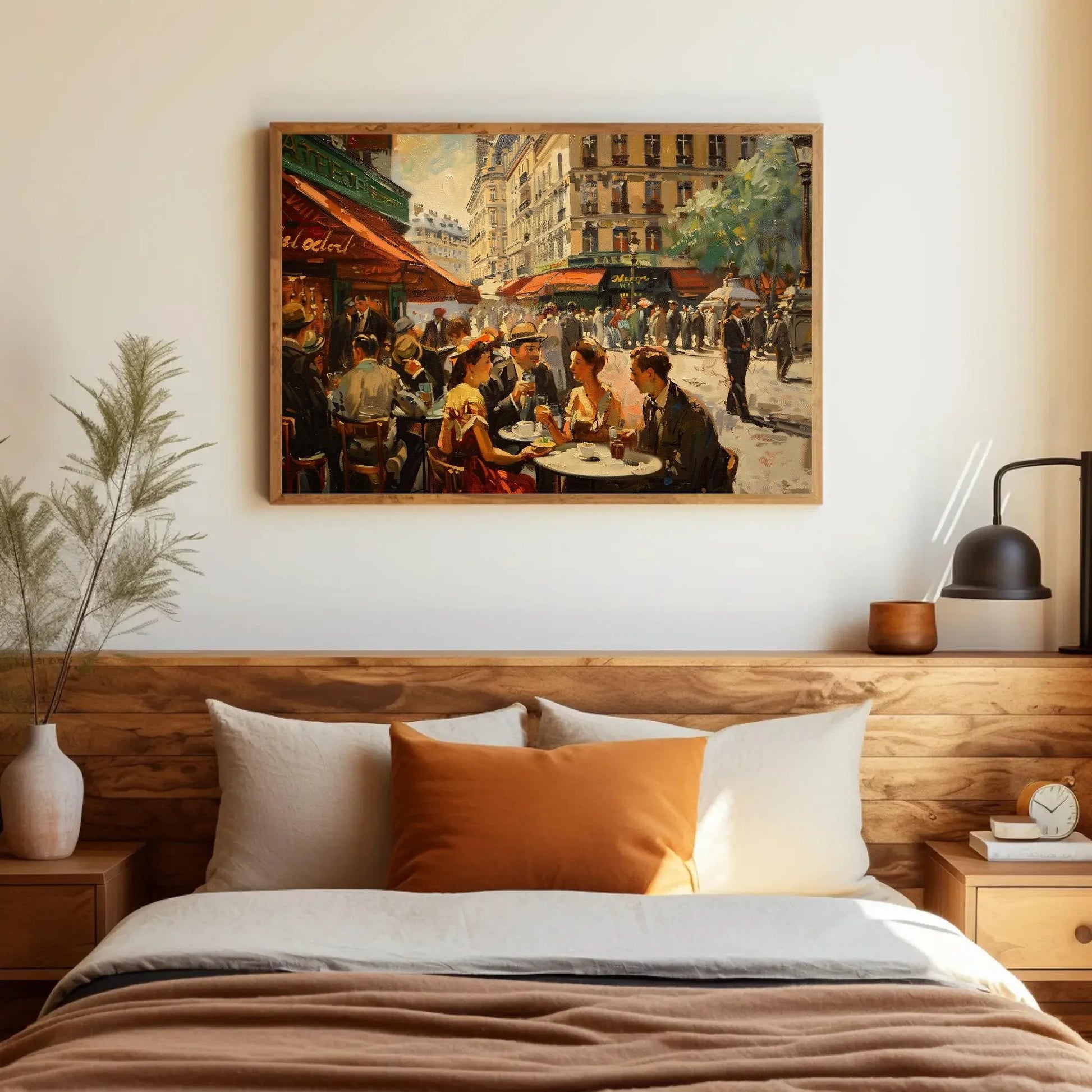 Cafe of Paris Print, Paris Framed Canvas Wall Art, Paris Painting, Street of Paris, France Wall Art, European Wall Decor, Ready To Hang Wall Art – Canvas Print