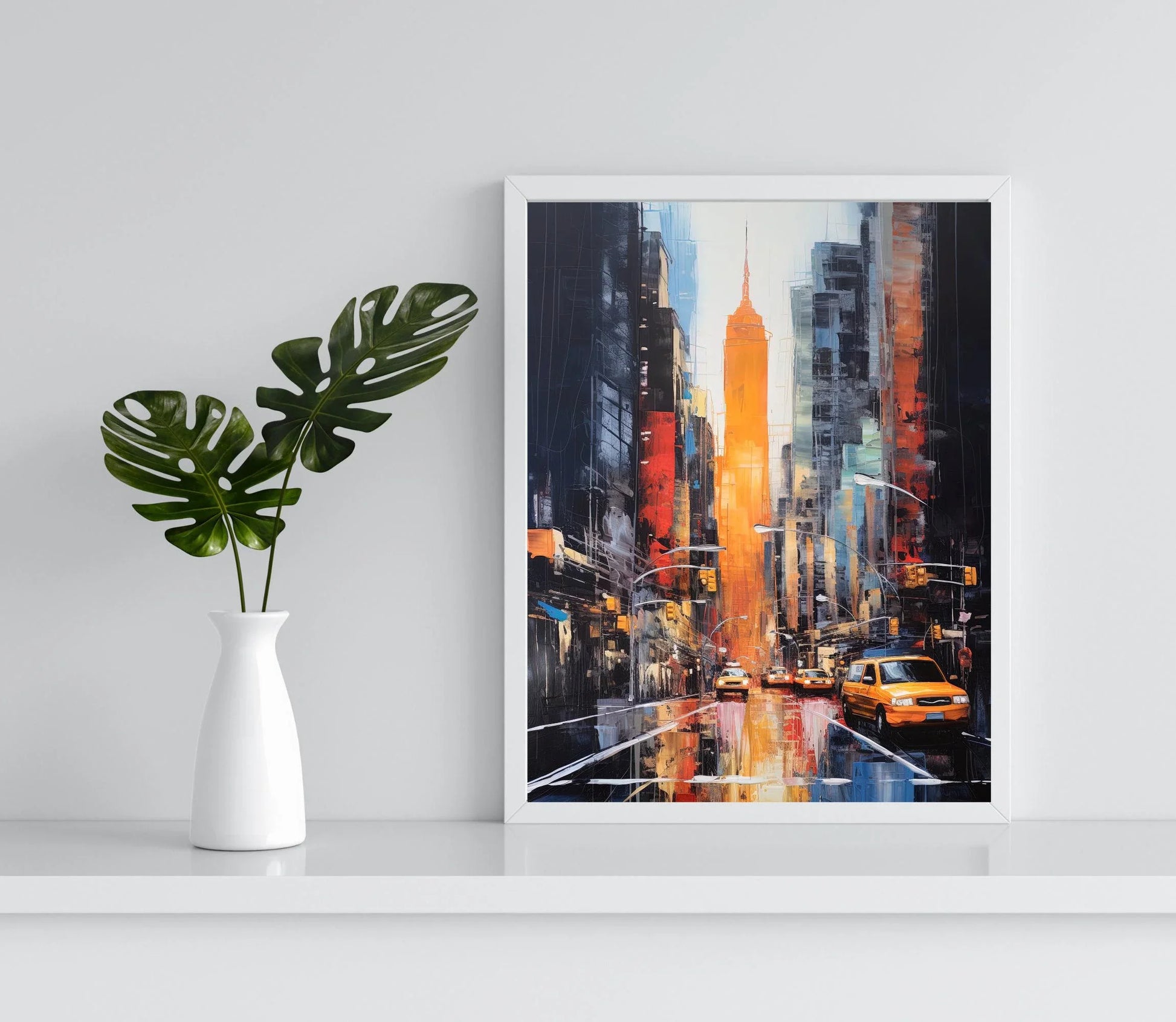 New York Wall Art New York Canvas and Poster Print New York Art New York City Poster Print New York Oil Painting Wall Decor Wall Art – Canvas Print