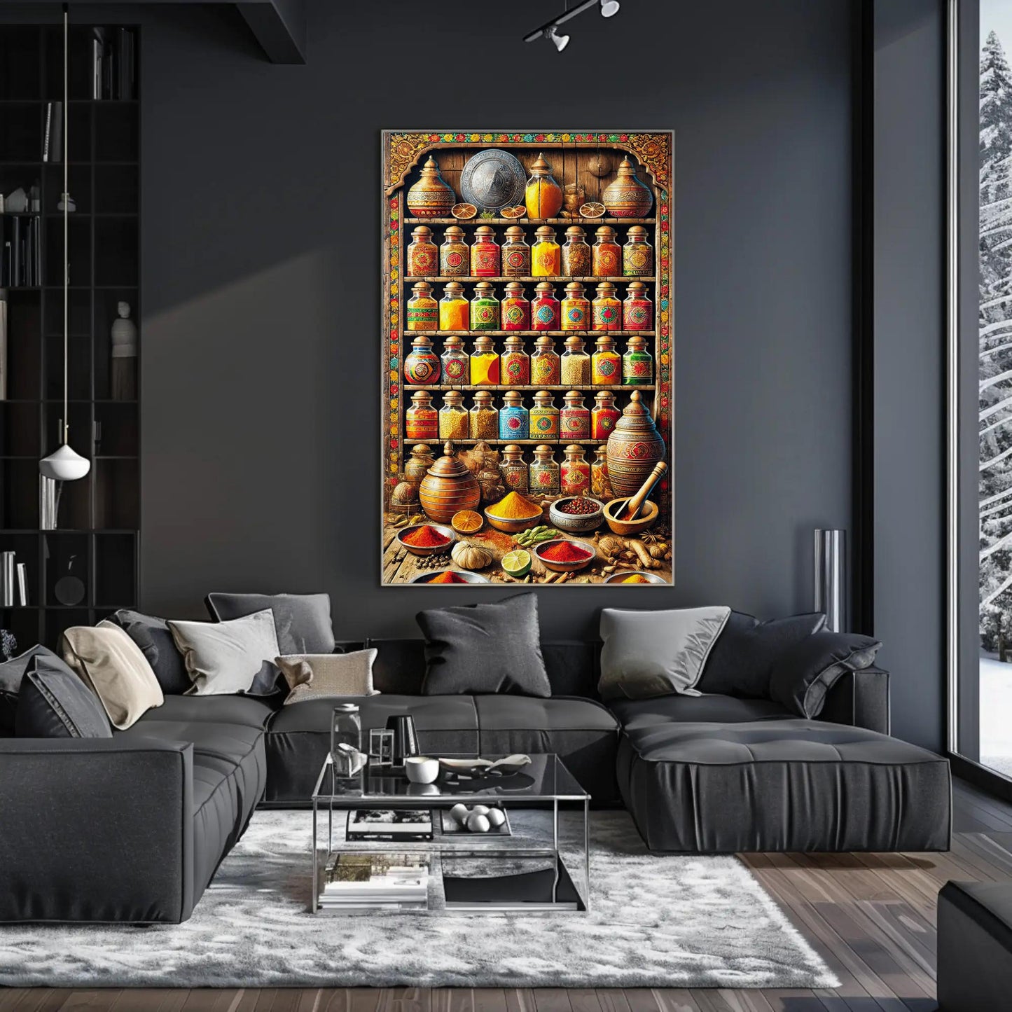 Indian Spices Canvas Print - Framed Kitchen Wall Art | Ready to Hang - Antarmada