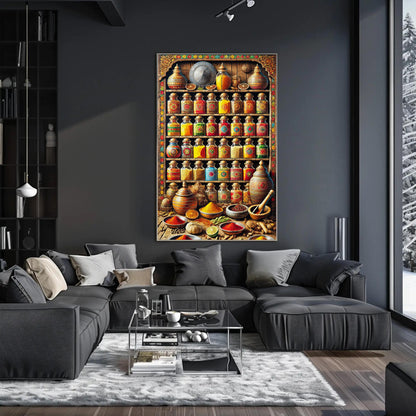 Indian Spices Canvas Print - Framed Kitchen Wall Art | Ready to Hang - Antarmada
