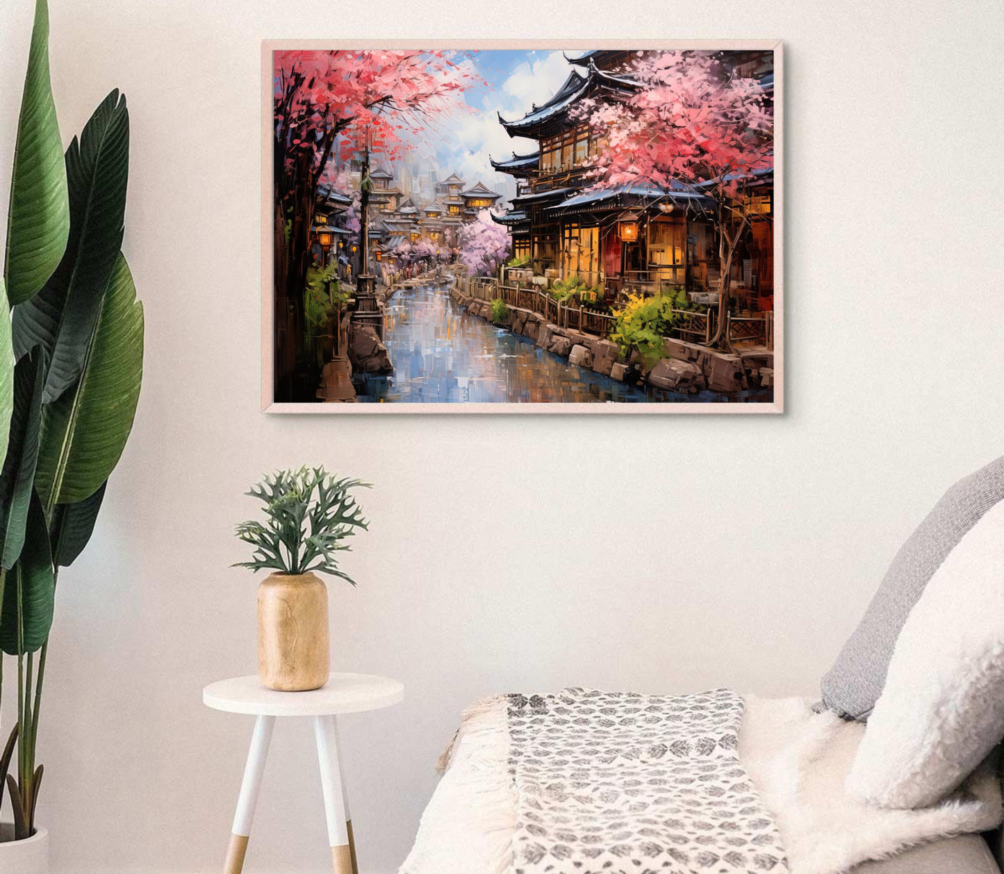 Kyoto Cherry Blossom Canvas | Premium Japanese Wall Art Print - Ready to Hang - Antarmada