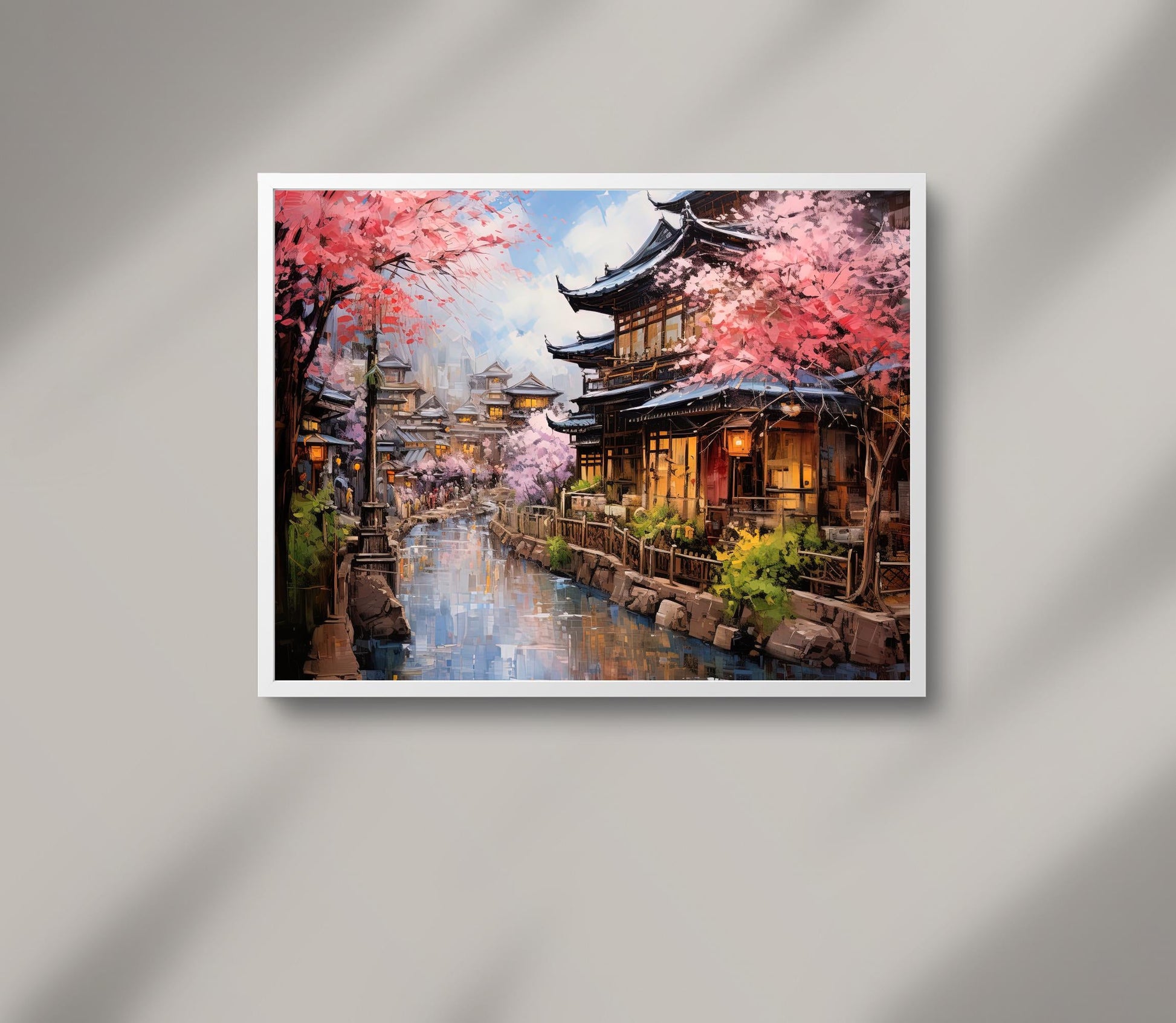 Kyoto Cherry Blossom Canvas | Premium Japanese Wall Art Print - Ready to Hang - Antarmada