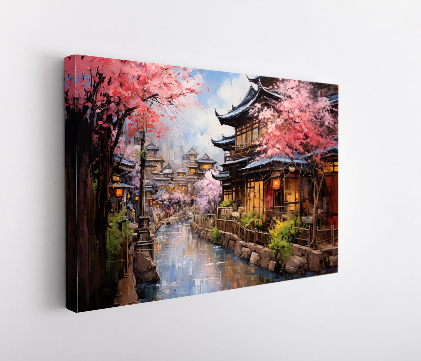 Kyoto Cherry Blossom Canvas | Premium Japanese Wall Art Print - Ready to Hang - Antarmada