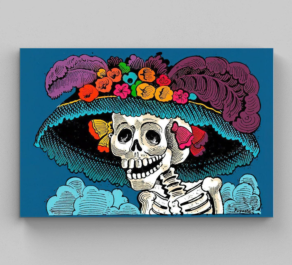 La Calavera Catrina Print – Premium Mexican Folk Art Canvas by José Guadalupe Posada - Antarmada