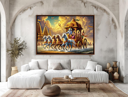 Mahabharata Canvas Print – Indian Epic Art | Museum Grade Gallery Wrap - Antarmada
