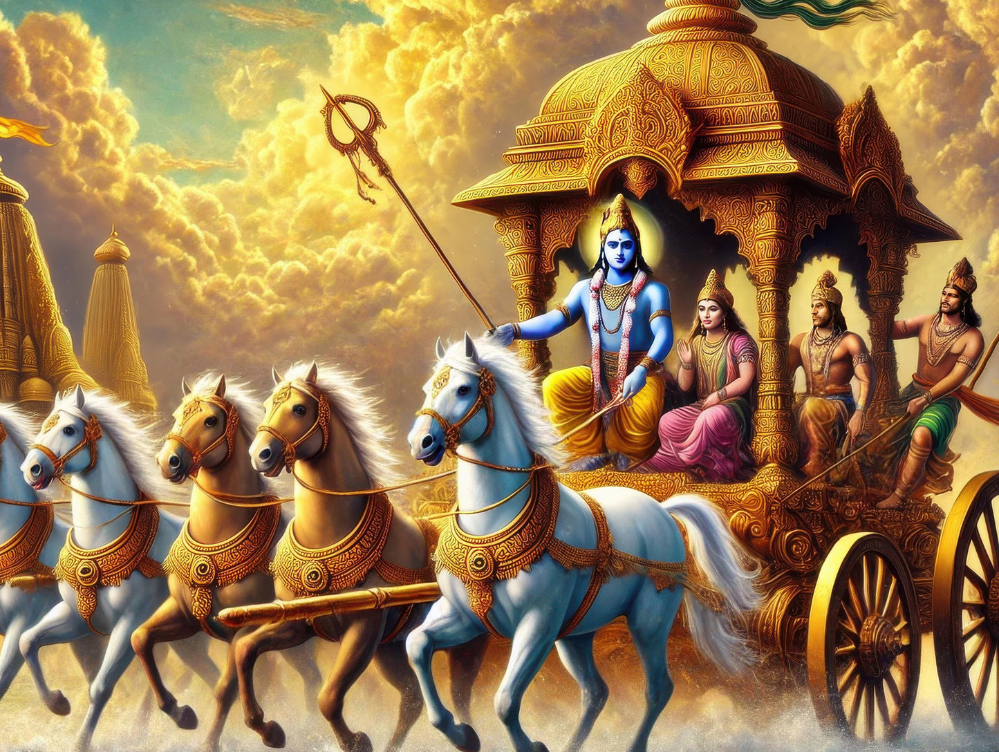 Mahabharata Canvas Print – Indian Epic Art | Museum Grade Gallery Wrap - Antarmada