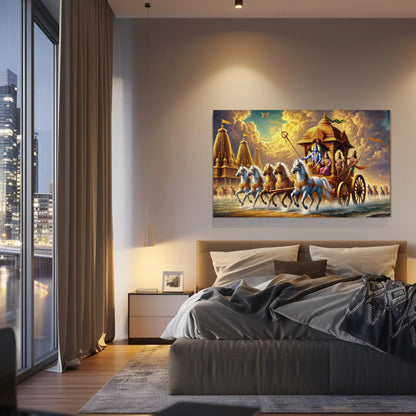 Mahabharata Canvas Print – Indian Epic Art | Museum Grade Gallery Wrap - Antarmada