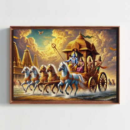Mahabharata Canvas Print – Indian Epic Art | Museum Grade Gallery Wrap - Antarmada