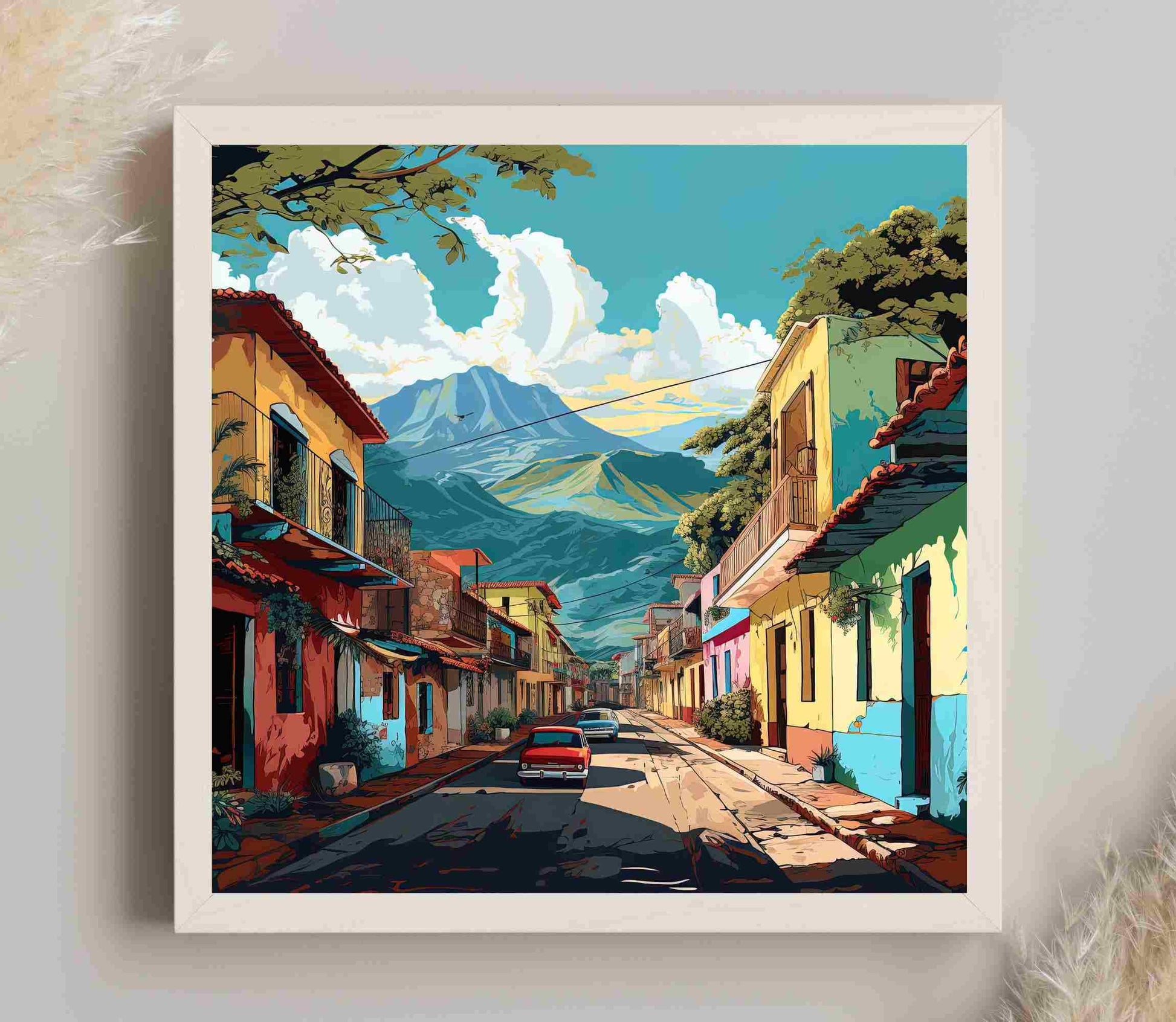 Merida Venezuela Canvas Print - Colorful Townscape Wall Art on Museum Grade Canvas - Antarmada