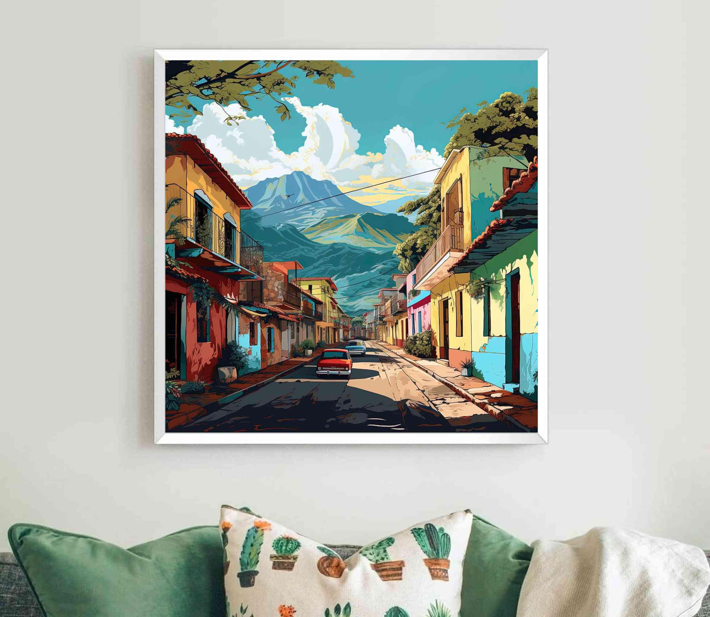 Merida Venezuela Canvas Print - Colorful Townscape Wall Art on Museum Grade Canvas - Antarmada