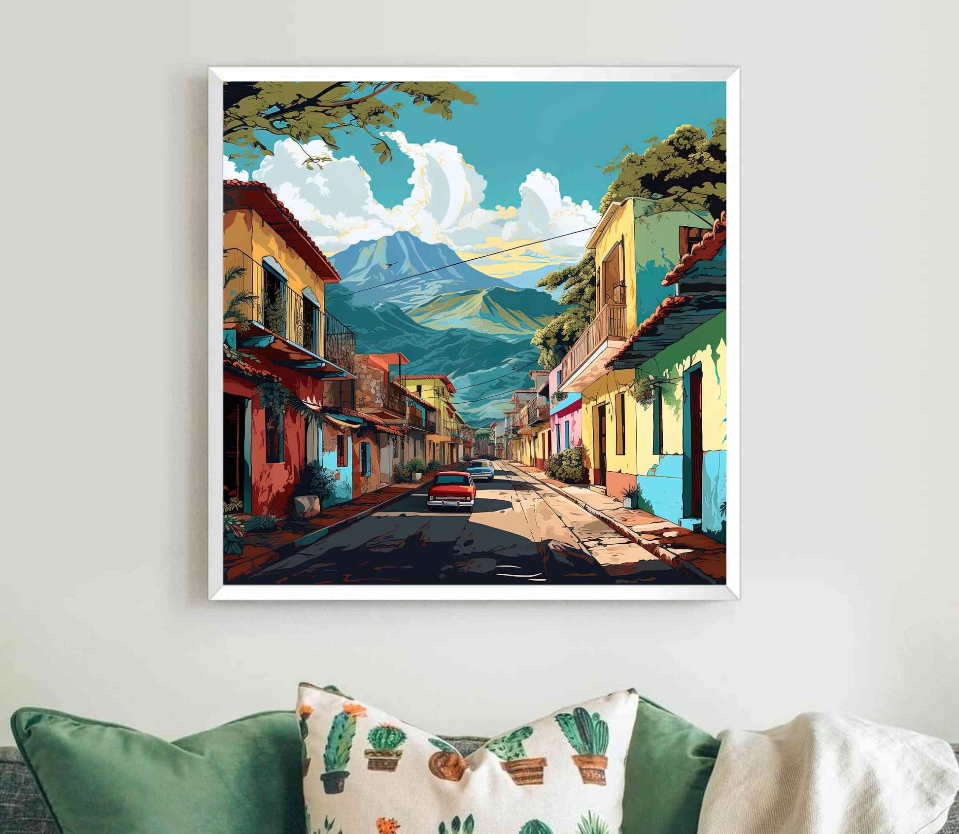 Merida Venezuela Canvas Print - Colorful Townscape Wall Art on Museum Grade Canvas - Antarmada